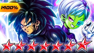 (Dragon Ball Legends) ZENKAI 7, 1400%, 14 STAR BROLY: CHEELAI (ASSIST)! CRUSHING DAMAGE!