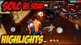 FREE FIRE SOLO VS SQUAD MOMENT MONTAGE HIGHLIGHTS !!! KILL FREE FIRE