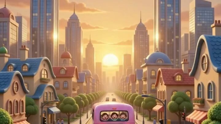 The Pink Bus's Wonderful Journey#PinkBusStory #CartoonBangla #BanglaCartoon #Bus #ToonSport Vlogs