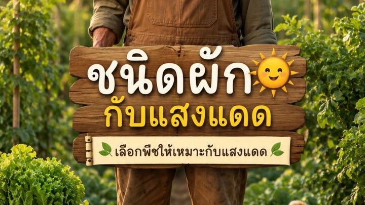 ชนิดผักกับแสงแดด เลือกพืชให้เหมาะกับแสงแดด