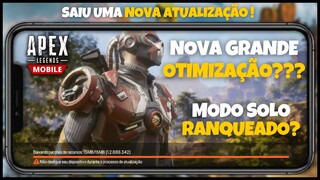 SAIU uma *NOVA* ATUALIZAÇÃO para o APEX LEGENDS MOBILE (DEIXOU O JOGO MAIS OTIMIZADO?)