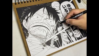 Manga Page Drawing I ONE PIECE ワンピース I Speed Drawing I Manga Page #8