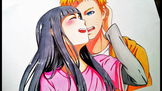 DRawing-Naruto And Hinata (นารูโตะ ชิปปูเด็น) นารุ ฮินะ