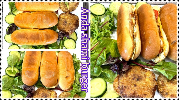 Anda shami burger/pakistani burger