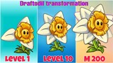 Phân tích sự thay đổi của Draftodil từ level 1 đến Mastery 200 | Plants vs. Zombies 2 - MK Kids