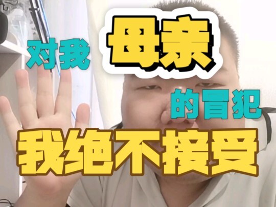 对我母亲的冒犯，我绝不接受