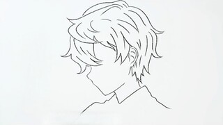 TERMUDAH !!! Cara Menggambar Rambut Anime Cowok Untuk Pemula