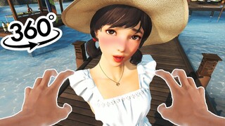 😳 SENPAI, ELLA te Da un PASEO por la PLAYA en Realidad Virtual😳💜 Anime VR