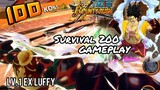 Destroying 100 Enemies with Lv. 1 EX LUFFY | Survival 100 Gameplay | One Piece Bounty Rush (OPBR)