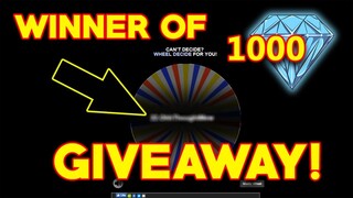 WINNER OF 1000 SUBSCRIBERS GIVEAWAY!!!