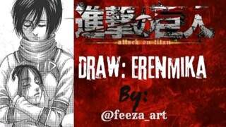 [MENGGAMBAR ERENMIKA] dari anime attackontitant/ AOT