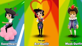 Subway Surfers Paris ปลดล็อกชุด Coco Art Sweetheart & Marco Mask Outfit