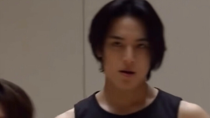 The determined look as she stares intently at the mirror while practicing dance