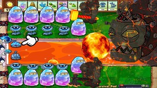 Plant vs Zombies : GIANT LAVA Zomboss Mode vs Super Winter Melon Dame 999 - Pvz funny moments 2022