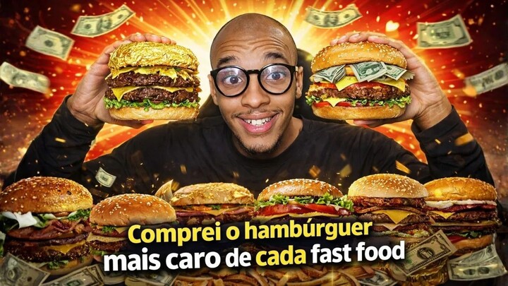 Provei o Hambúrguer Mais Caro de Cada Fast Food (Um Custa R$2.500 )