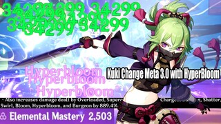 Kuki Shinobu Change 3.0 Meta with Hyperbloom - Kuki 2500 EM 34k Multi Hit Showcase