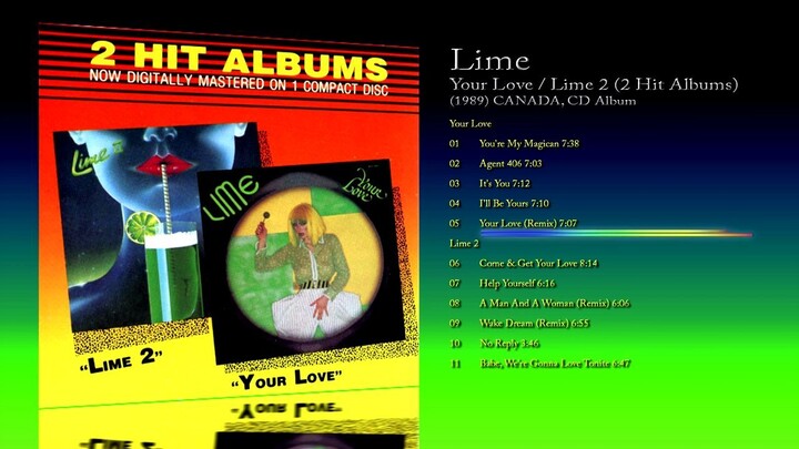 Lime (1989) Your Love / Lime 2 (2 Hit Albums) [CD Album - Compilation]