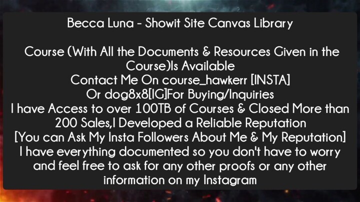 Becca Luna - Showit Site Canvas Library Course Download