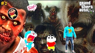 GTA 5 | DORAEMON SAVED SHINCHAN & FRANKLIN | PART-2 |BIGGEST ZOMBIE APOCALYPSE IN GTA 5