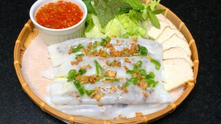 BÁNH CUỐN BÁNH ƯỚT bằng gạo xay - Cách làm đơn giản, bánh để sang hôm sau vẫn mềm dẻo dai - Mai Khôi