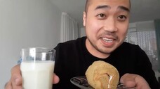 ASMR Matcha Red Bean Cake Roll & Milk + Glass Cup Lick & Plate Lick