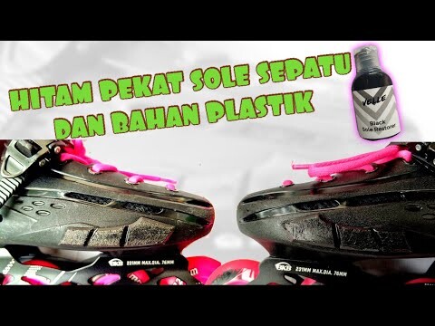 BIKIN HITAM KEMBALI SOLE SEPATU DAN PLASTIK BERTEKSTUR SEPATU LO