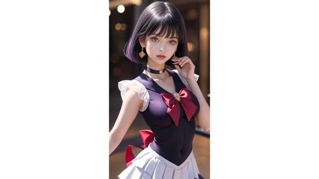 [AIコスプレ] Sailor Saturn ⧸ ai lookbook ⧸ ai cosplay ⧸ ai art [美少女戦士セーラームーン]