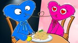 Huggy Wuggy & Kissy Missy Eat Noodles | Kissy Is So Sad - Poppy Playtime Animation Compilation #2