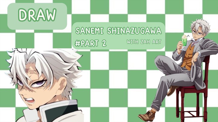 Drawing My Kisah... Sanemi Shinazugawa alias jari delapan🗿 #PART 2 Coloring