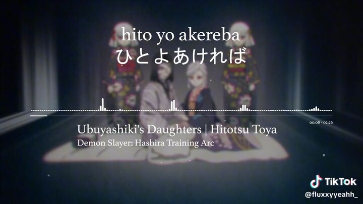 Lagu Hitotsu Toya