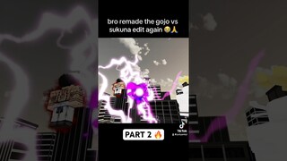 gojo vs sukuna part 2 #jujutsushenanigans #jjk #gojo #sukuna #anime #roblox #justyami