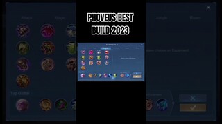 PHOVEUS BEST BUILD 2023 #shorts #mlbb