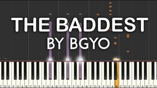 The Baddest by BGYO synthesia piano tutorial with free sheet music