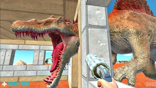 Dinosaurs Escape from Space Jurassic Park. Animal Revolt Battle Simulator