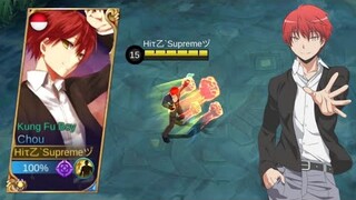 CHOU SKIN SCRIPT AS AKABANE KARMA | NO PASSWORD - MOBILE LEGENDS