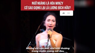 ngỡ ngàng Hòa Minzy giả giọng Lương Bích Hữu #showbiz