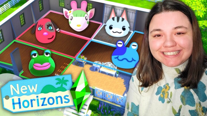 each room is a different animal crossing villager!! (Sims 4)