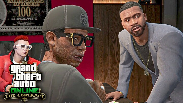 GTA 5 - Franklin, Lamar, Chop The Contract DLC Online Opening Cutscene(The Agency)