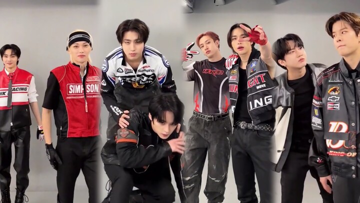Stray Kids 机车服LALALALA舞蹈挑战