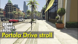 Portola Drive Stroll (northeast block) | Just Walking | GTA V