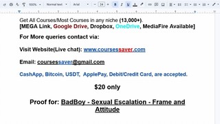 BadBoy - Sexual Escalation - Frame and Attitude