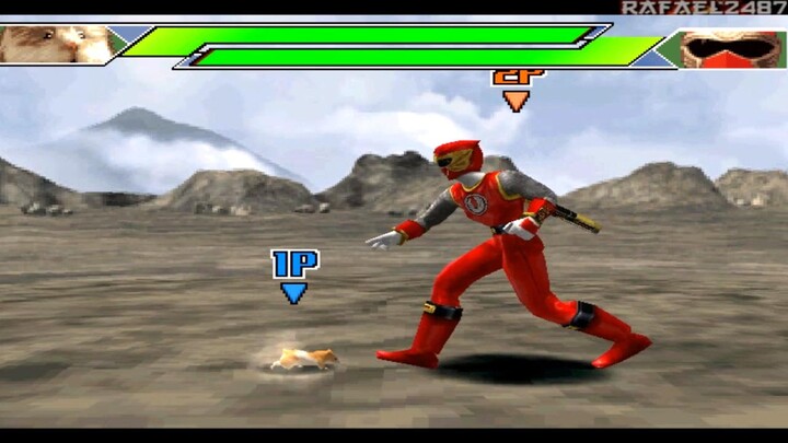 Ninpu Sentai Hurricaneger PS1 (Hamster Curator) vs (Hurricane Red) HD