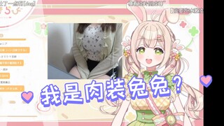 微胖日本兔兔展示肉肉幸运兔jo，担心被吐槽又变胖了w