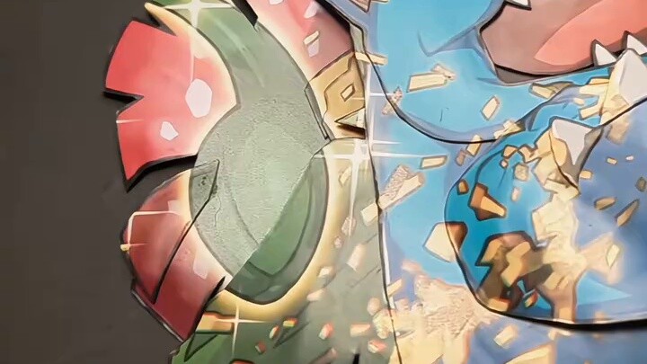 Pokémon card ceiling! Foreign masters made a super large version of 3D Bulbasaur, the effect is so c