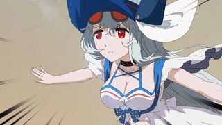 泳装斯卡蒂全力奔跑！！