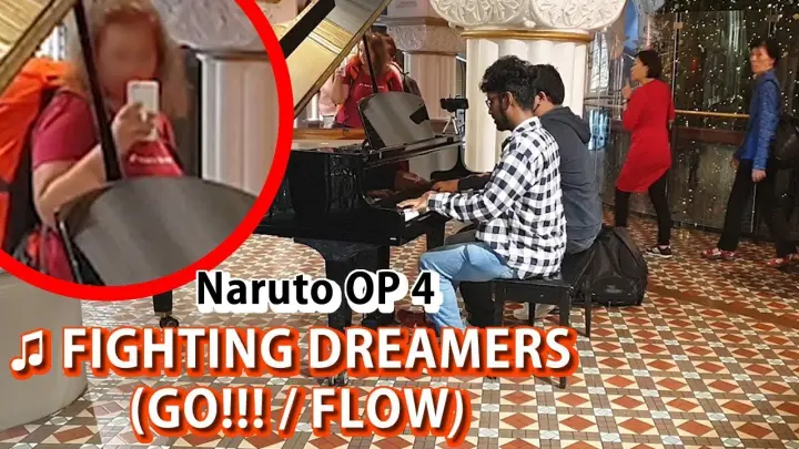 We played a FIGHTING DREAMERS (Naruto) piano DUET in public