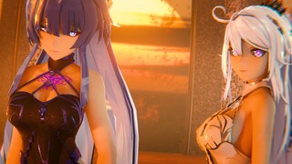 [ Honkai Impact 3MMD/Cloth Calculation] Mei & Kiana. Qibao, today's Mei 1 is a little hot - Worth It