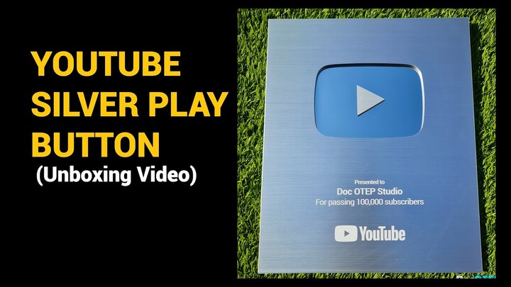 YouTube Silver Play Button 100,000 Subscribers - (Unboxing Video)