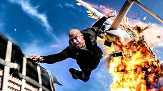 Vin Diesel jumps from an exploding plane