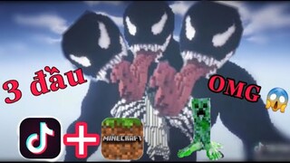 #50 Tik Tok Minecraft - Quái Vật Venom 3 Đầu Xuất Hiện Trong Minecraft